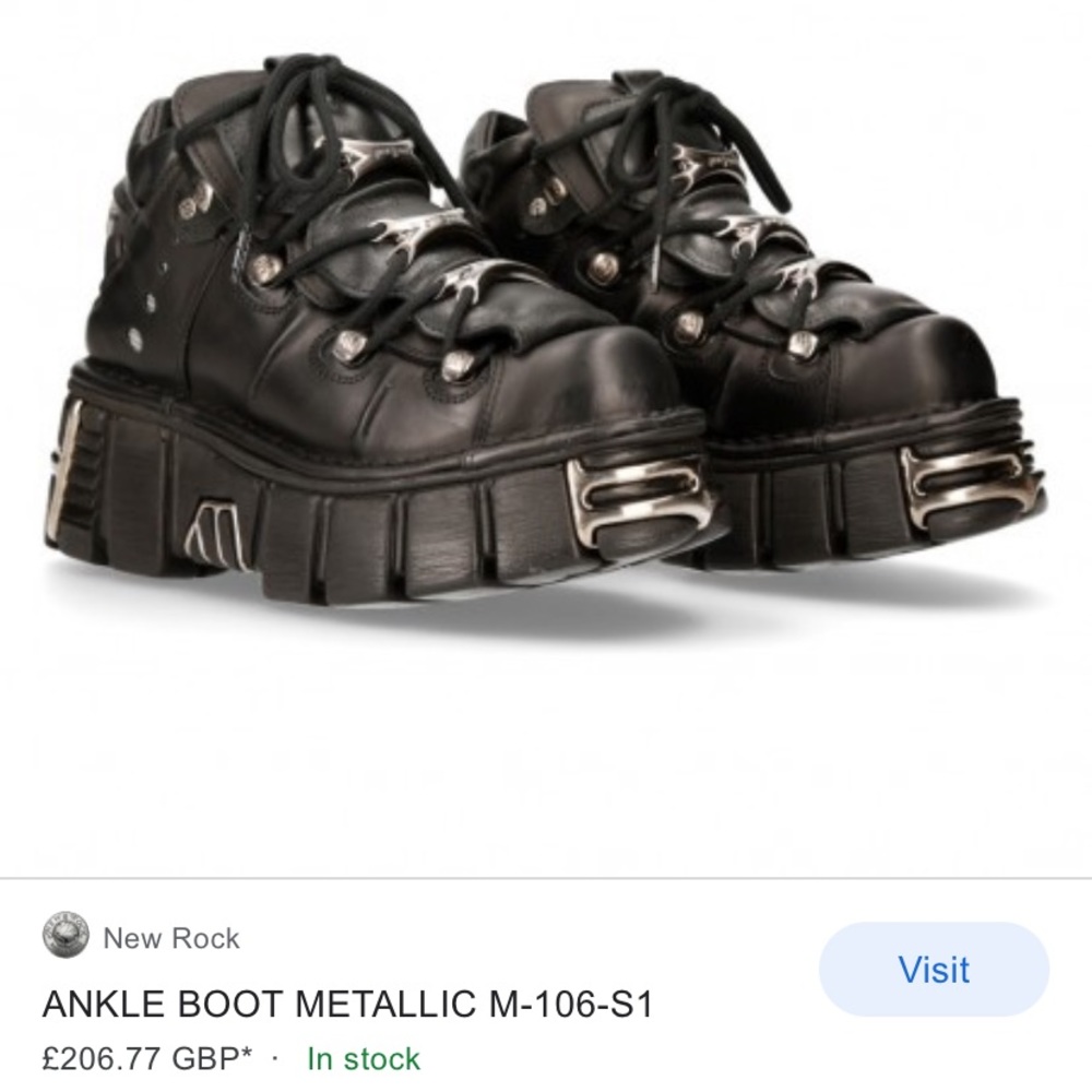 New rock platform boots